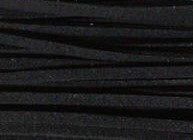Leather lace chain suede black - 100 cm