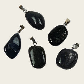 Aventurijn blauw edelsteen ketting hanger rvs