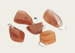 Calciet rood edelsteen ketting hanger rvs