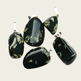 Chrysant edelsteen ketting hanger rvs