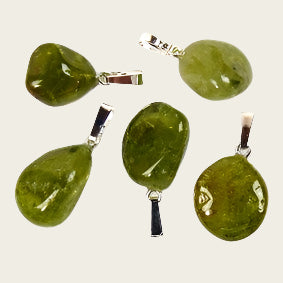 Grossulaar edelsteen ketting hanger rvs