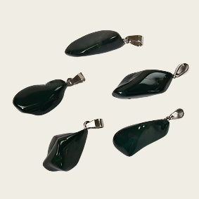 Heliotroop - Bloodstone edelsteen ketting hanger rvs