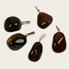 Opaal agaat edelsteen ketting hanger rvs