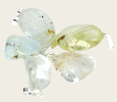 Topaz blue gemstone necklace pendant stainless steel