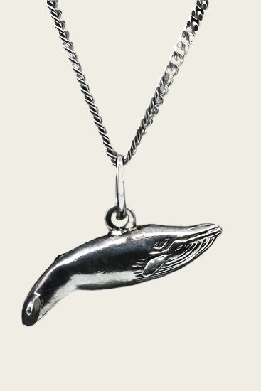 Tinnen Walvis ketting hanger