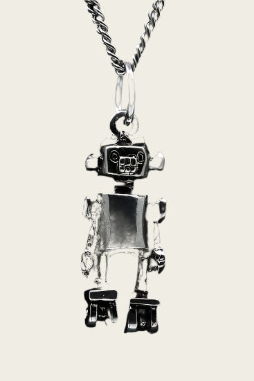 Tinnen Robot ketting hanger