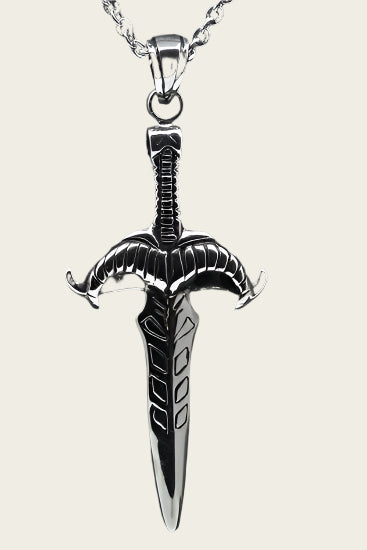 RVS Dolk groot ketting hanger - edelstaal