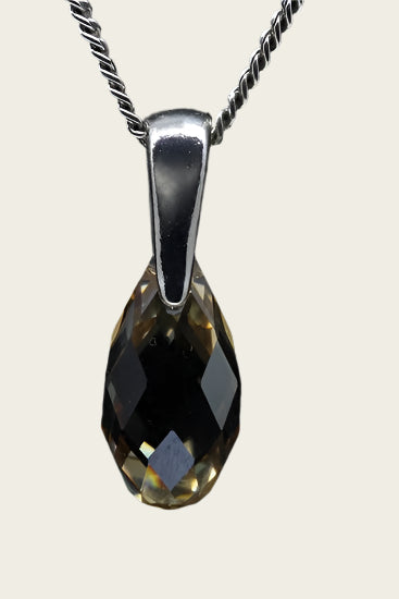 Swarovski kristal Briolette helder ketting hanger - middel