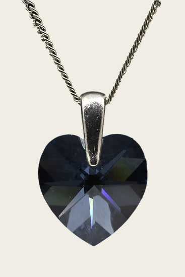 Swarovski kristal Heart sapphire ketting hanger
