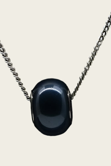 Swarovski Elements petrol pearl ketting hanger