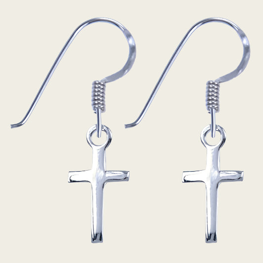 Silver Cross Earrings