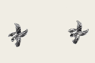 Silver Eagle Stud Earrings