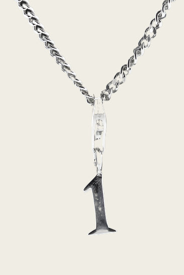 Silver Number 1 (one) pendant and/or charm