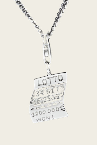 Zilveren Lotto winnend lot hanger en/of bedel