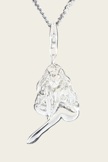 Zilveren Jonge vrouw hanger en/of bedel