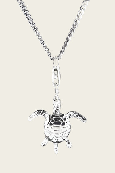 Zilveren Schildpad hanger en/of bedel