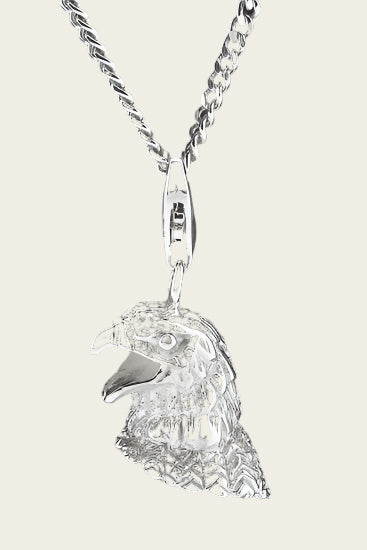 Silver Falcon Head Pendant and/or Charm
