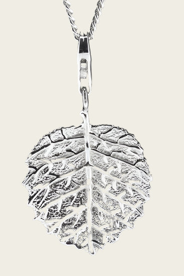 Silver Hazelnut leaf pendant and/or charm