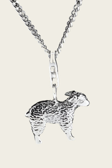 Zilveren Schaap hanger en/of bedel