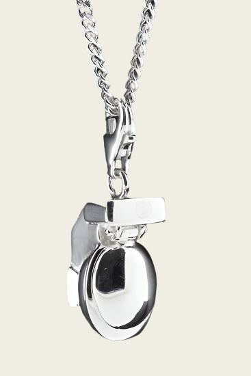 Zilveren Toilet WC met beweegbare zitting hanger en/of bedel