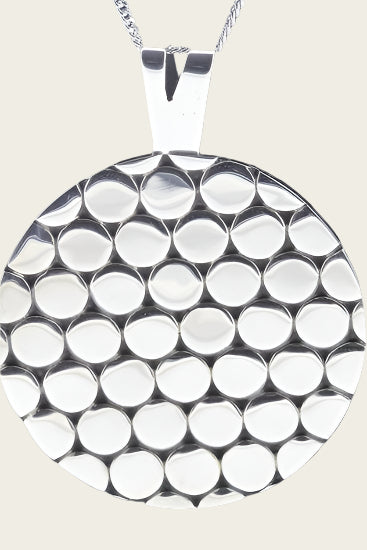 Zilveren Rond design XL ketting hanger