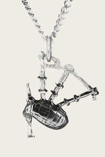 Zilveren Doedelzak ketting hanger