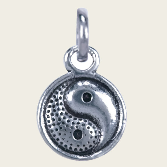 Silver Yin Yang small necklace pendant