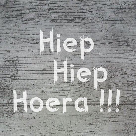 Wenskaart "Hiep Hiep Hoera"
