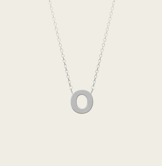 RVS Letter O hanger + ketting  45-50 cm in edelstaal