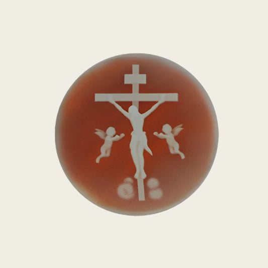 MY iMenso agate cameo insignia cross red 33mm - uitlopend