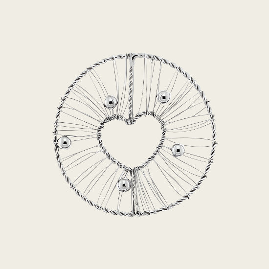 MY iMenso "wire heart" 33mm fantasy insignia (925/rhod-plated) - uitlopend