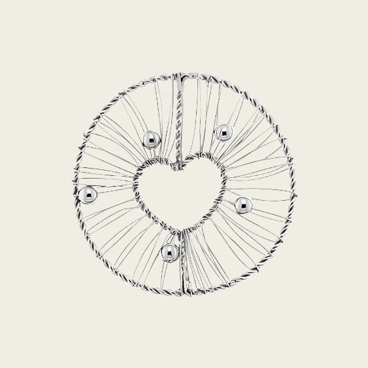 MY iMenso "wire heart" 33mm fantasy insignia (925/rhod-plated) - uitlopend