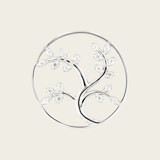 MY iMenso "tree of life" fantasy cz 33mm insignia (925/rhod-plated)