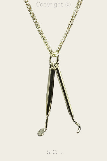 Gouden Tandarts set ketting hanger