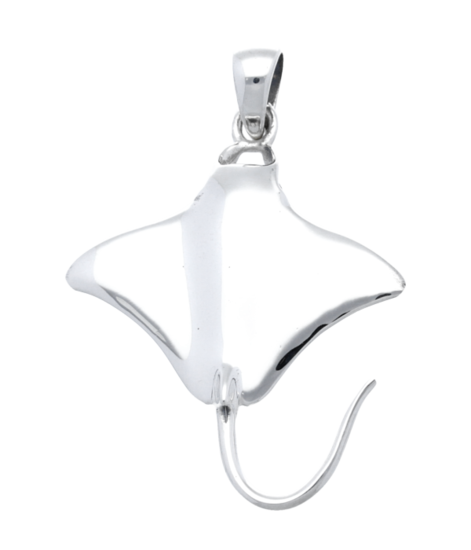 Silver Manta Necklace Pendant
