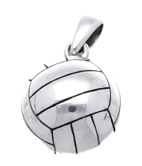 Zilveren Volleybal kettinghanger