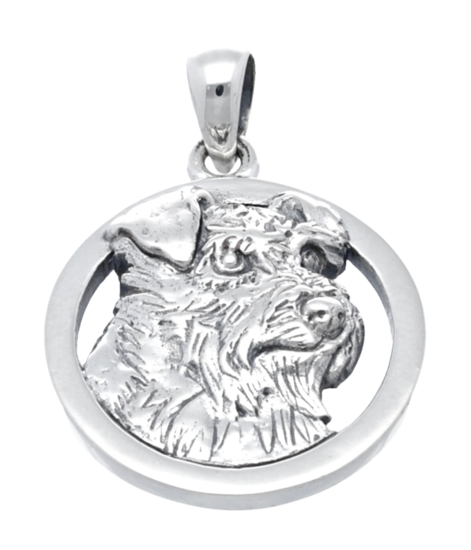 Silver Schnautzer Necklace Pendant