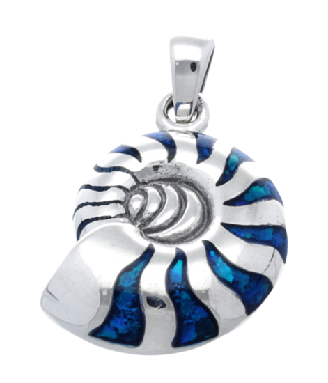 Zilveren Nautilus kettinghanger