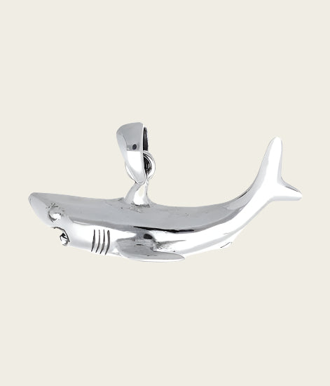 Silver Shark Necklace Pendant