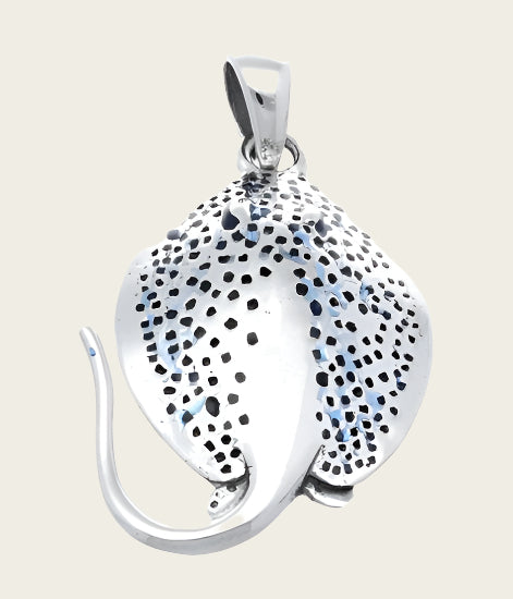 Silver Stingray Necklace Pendant