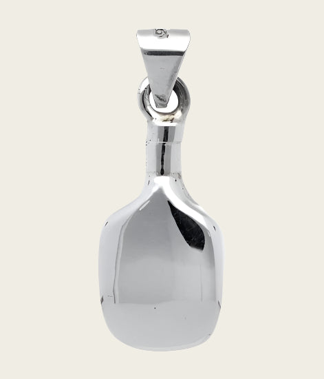 Zilveren Ashanger Fles kettinghanger