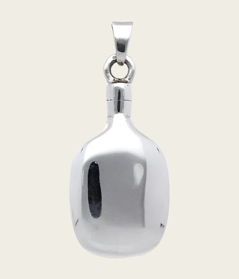 Silver Ashes Pendant Bottle Heavy Chain Pendant