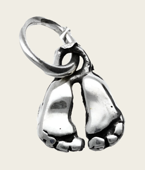 Zilveren Babyvoetjes kettinghanger