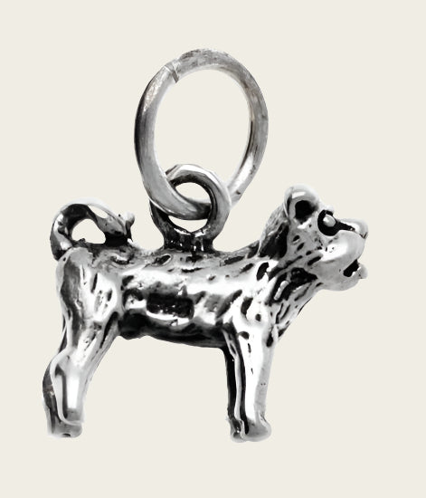 Silver Bulldog Necklace Pendant