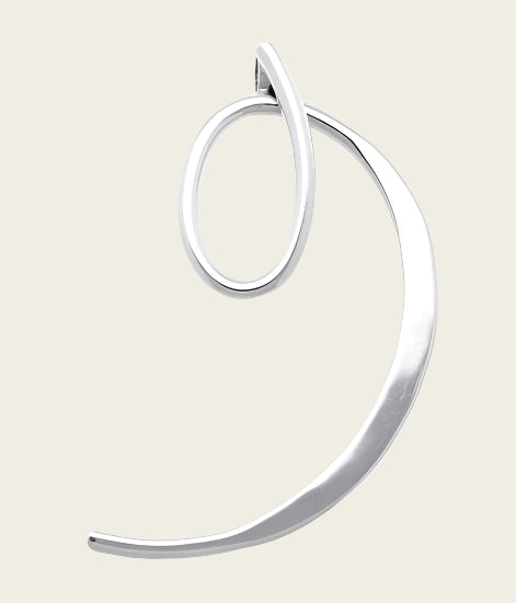 Zilveren Design Krul XL kettinghanger