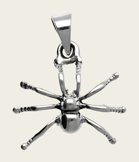 Silver Spider Necklace Pendant