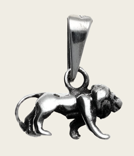 Silver Lion small necklace pendant
