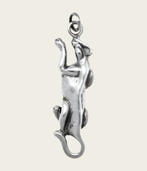 Silver Leopard Necklace Pendant