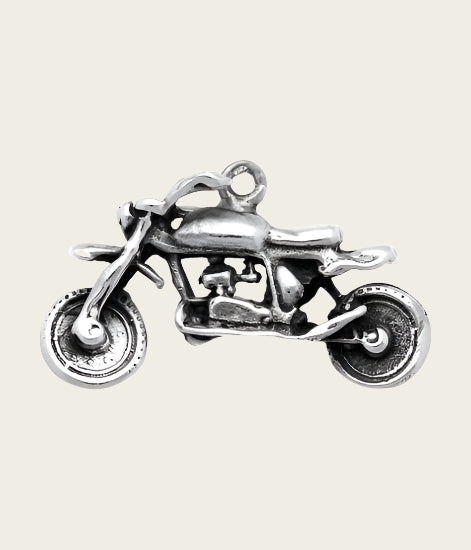 Zilveren Motor groot kettinghanger