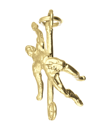 Gouden Hoogspringer kettinghanger